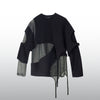 Diaper Hollow Structure Mesh Splicing Long Sleeved T-shirt