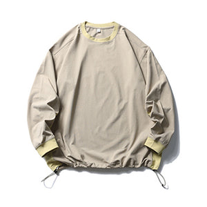 American-style Sports Loose Breathable Quick-drying Sun Protection Drawstring At Hem Round Neck Top For Men - Faslan Fashion Shop