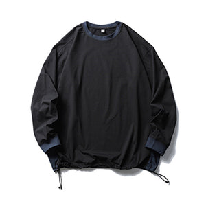 American-style Sports Loose Breathable Quick-drying Sun Protection Drawstring At Hem Round Neck Top For Men - Faslan Fashion Shop
