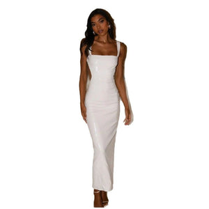 Personality Street Sequined Square Collar Sling Party Dress - Faslan Fashion Shop