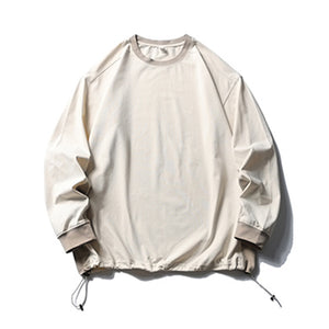 American-style Sports Loose Breathable Quick-drying Sun Protection Drawstring At Hem Round Neck Top For Men - Faslan Fashion Shop